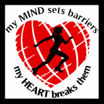 Breaking Barriers Lady Runner Poster posters