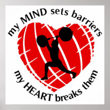 Breaking Barriers Weightlifting Poster
