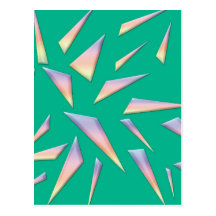 Breaking Glass on Green Postcard