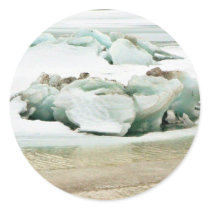 Breaking Ice Round Stickers