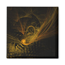 Breaking Point Abstract Art Square Magnet