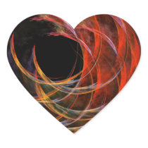 Breaking the Circle Abstract Art Heart Sticker