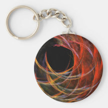 Breaking the Circle Abstract Art Keychain