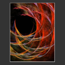 Breaking the Circle Abstract Art Postcard postcards