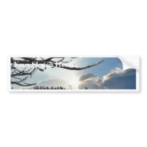 Breaking The Clouds On Winter Day bumper stickers by lifesphere Breaking The Clouds On Winter Day bumper stickers