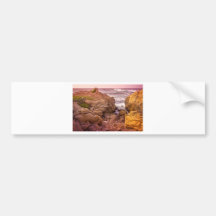 Breaking Waves Sunset Bumper Sticker