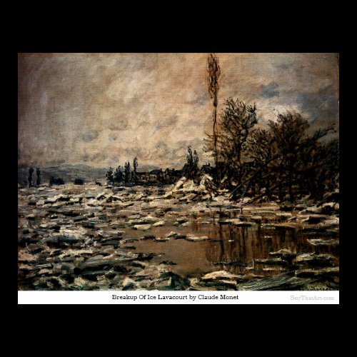 Breakup Of Ice Lavacourt by Claude Monet Poster