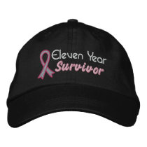 Breast Cancer 11 Year Survivor Embroidered Hat
