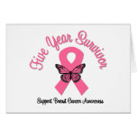 Breast Cancer 5 Year Survivor Greeting Cards