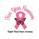 Breast Cancer 5 Year Survivor t-shirts by cancerapparel Breast Cancer 5 Year Survivor t-shirts