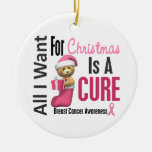 Breast Cancer All I Want For Christmas Ornaments