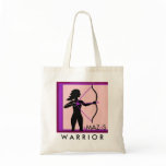 Breast Cancer Amazos Warrior grocery tote bag