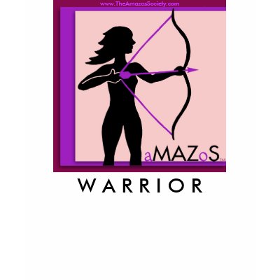 Breast Cancer Amazos Warrior Long Sleeve Tee by amazos