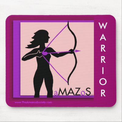 Breast Cancer Amazos Warrior Mousepad by amazos