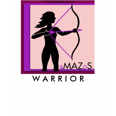 Breast Cancer Amazos Warrior T Shirts by amazos