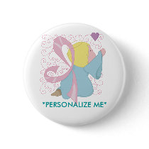 Breast Cancer Angel Button
