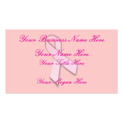 Breast Cancer Awareness (1) Double-Sided Standard Business Cards (Pack ...