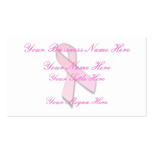Breast Cancer Awareness (1) Business Cards (front side)