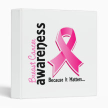 Breast Cancer Awareness 5 Vinyl Binders