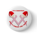 Breast Cancer Awareness at Christmas buttons by Suzettas Breast Cancer Awareness at Christmas buttons