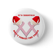 Breast Cancer Awareness at Christmas buttons by Suzettas Breast Cancer Awareness at Christmas buttons