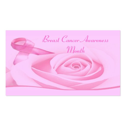 Breast Cancer Awareness Business Card (back side)