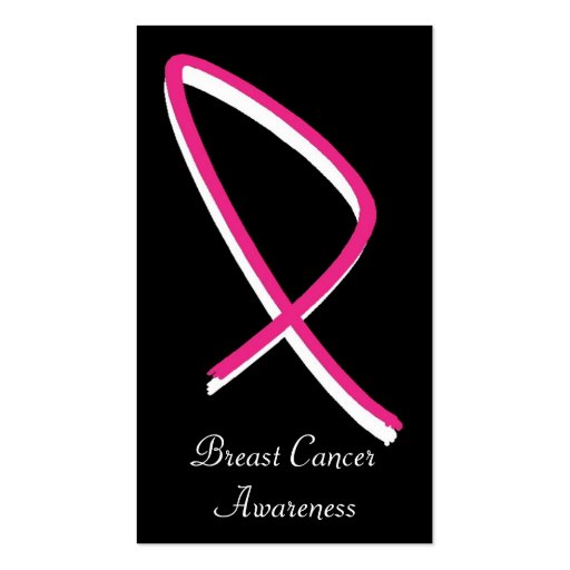 Breast Cancer Awareness Business Cards (back side)