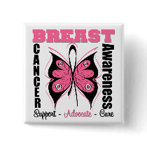 Breast Cancer Awareness Butterfly buttons by giftsforawareness Breast Cancer Awareness Butterfly buttons