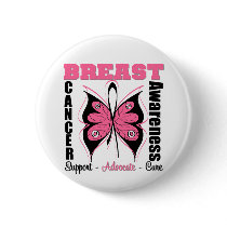 Breast Cancer Awareness Butterfly buttons by giftsforawareness Breast Cancer Awareness Butterfly buttons
