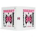 Breast Cancer Awareness Butterfly Ribbon binders