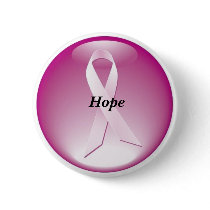 Breast Cancer Awareness Button Hope by adsmith123 Breast Cancer Awareness Button Hope
