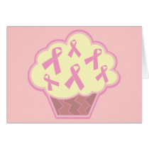 Breast Cancer Awareness Cupcake Greeting Card