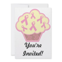 Breast Cancer Awareness Cupcake Custom Announcement