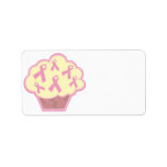 Breast Cancer Awareness Cupcake Personalized Address Labels