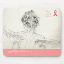 Breast Cancer awareness "Fight for the cure" mouse mousepads by allstarkim Breast Cancer awareness "Fight for the cure" mouse mousepads