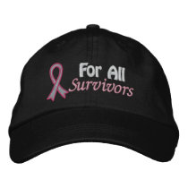 Breast Cancer Awareness For All Survivors Embroidered Baseball Cap