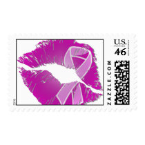Breast Cancer Awareness Lips Postage Stamps