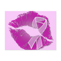 Breast Cancer Awareness Lips Postcards