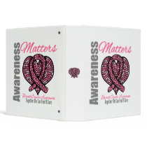 Breast Cancer Awareness Matters Binder by giftsforawareness Breast Cancer Awareness Matters Binder