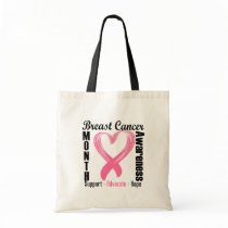 Breast Cancer Awareness Month Brushed Heart bags