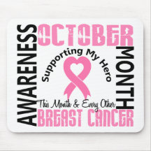 Breast Cancer Awareness Month Heart 1.3 Mousepads