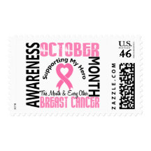 Breast Cancer Awareness Month Heart 1.3 Stamps