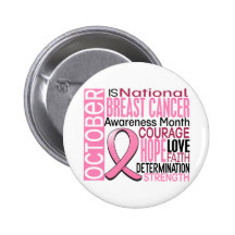 Breast Cancer Awareness Month Ribbon I2 1.3 Button