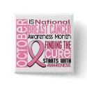 Breast Cancer Awareness Month Ribbon I2 1.5 buttons