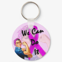 Breast Cancer Awareness Month, Rosie the Riveter keychains