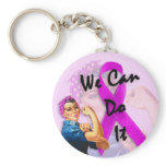 Breast Cancer Awareness Month, Rosie the Riveter Key Chain