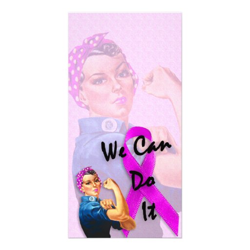 Breast Cancer Awareness Month, Rosie the Riveter Photo Greeting Card