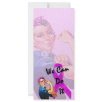 Breast Cancer Awareness Month, Rosie the Riveter rack cards by KahunaLuna Breast Cancer Awareness Month, Rosie the Riveter rack cards