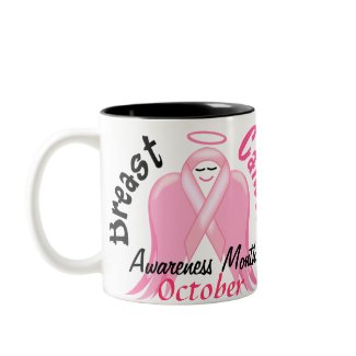 Breast Cancer Awareness - Pink Ribbon Angel mug