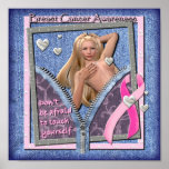 Breast Cancer Awareness, Pink Ribbon, Cure Walk Print